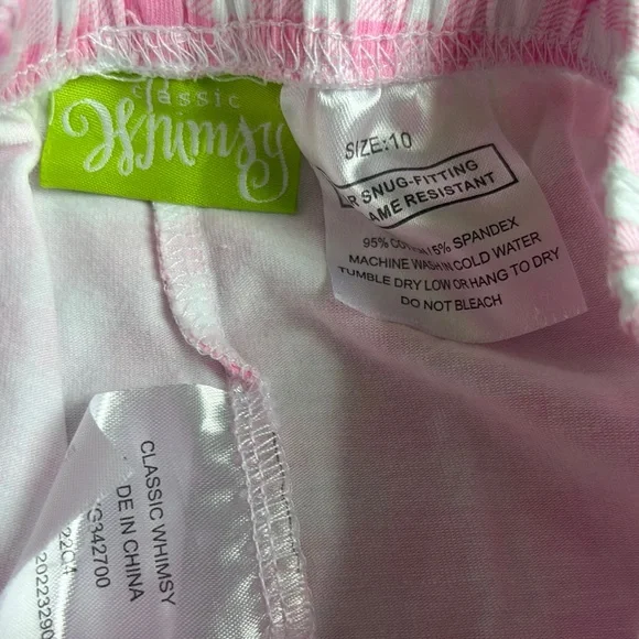 Classic Whimsy Bunny Pink Check PJs - Picture 5 of 7